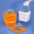 五金工具收纳塑料桶方形周转箱不锈钢配件收集桶工具零件分装 正方形桶-25L-白色