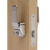 定制适用房门锁通用型卧室内门黑色锁具门把手旧门换锁ZS3814 银色（无上锁款） 35-50mm向外不带钥匙
