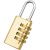 龙禹盛 密码挂锁防盗拉杆箱锁背包锁柜门锁 4轮密码锁（中号） 一个价