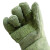 迪航防烫手套  铸造冶炼电焊个人手部防护 耐500度【五指36cm军绿+掌托】