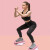 GUBPMTSHIM扭腰盘 扭腰机瘦腹部赘肉燃健身运动跳舞转盘扭扭腰踏步机 珊瑚粉款 一对装承重800斤