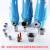 气泵空压机油水分离器压缩空气冷干机干燥小型除水气水精密过滤器 浅灰色 3.5立方3个大球阀