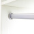 加厚衣柜挂衣杆横杆橱柜内挂杆铝合金扁管竿衣橱衣架杆晾衣杆单杆 铝白色121-140cm