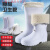 白色靴耐用高筒加棉靴雨鞋耐油耐酸工厂厨房保暖雨靴EVA胶鞋 白色中帮EVA(不加棉) 36