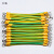 仁电国标纯铜黄绿双色光伏接地线BVR1.5/2.5/4/6平方桥架跨接连接线（孔5）6平方250mm 100根/包