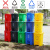 大型垃圾桶 户外分类垃圾桶带盖加厚大型厨房商用塑料大号脚踩脚踏垃圾桶HZD 80L蓝色+可回收物