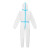 星工（XINGGONG）一次性防护服 连体隔离服 全身拉链式白色无纺布 10件 L码