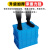 华科扬创 加厚塑料周转箱蓝色长方形大号工业用方箱物料盒箱五金收纳整理框 35号箱56*41.5*25.7cm