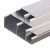 宽选工品 铝合金压线槽方形线槽 明装方形线槽铝合金线槽1米价 50*50