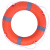 大人救生圈CCS认证船用塑料加厚专业实心防汛儿童救生圈2.5kg pu皮革红色中号