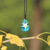 天智星琥珀海星标本新款系列吊坠真实创意个性礼品礼物科学实验玩具 天蓝