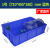 零件盒物料盒收纳盒配件箱塑料盒胶框五金工具盒长方形带盖周转箱 W5号蓝色 340*270*195