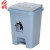 30L废物垃圾桶脚踩带盖塑料垃圾箱小区实验室15L废物箱污物桶 灰色60L垃圾桶脚踏式
