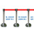 一米线 一米线栏杆座隔离带护栏杆警戒围栏银行排队立柱不锈杆伸缩带MYFS 1.5米红色绒绳