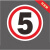道闸杆反光标牌安全警示牌标志停车场指示牌出标识牌 限速5公里 50x50cm