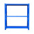 竹特   仓储货架柜 仓库货架展示柜 超市货架置物架 蓝色三层中型150*50*200主架