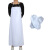 沸耐笙 FNS-25095 PVC防水围裙防油耐酸碱 白色30丝120*80围裙+套袖 1件