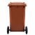中典 大号户外垃圾桶 物业环卫商用带盖分类垃圾桶果皮箱 可定制 100L棕色湿垃圾