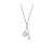 香奈儿（Chanel）女士项链23B系列经典双C银色爱心吊坠项链节日礼物 ABB618-B14142-NR575