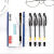听雨轩简约式透明太空中性笔商务办公签字笔0.5水笔全针管中性笔 黑色12支