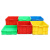 塑料周转箱长方形带盖物流中转筐加厚胶盒红黄蓝白收纳整理箱 单箱 外径；640.430.115 红色