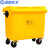 蓝鲸环卫 100L带轮 加厚医疗垃圾桶医院黄色垃圾箱 带盖废物收纳桶LJHW-1011