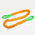 国标工业柔性吊装带双扣环形3/5/10吨起重圆形软吊带吊车吊树吊绳Y59709 2吨2.5米 橘色，绿色 默认