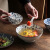 工匠时光釉下彩日式碗碟家用全套批发陶瓷碗盘餐具套装和风饭碗复古盘子碟 4人食22件套-柳叶