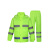 反光雨衣雨裤套装 交通安全 环卫救援保安值勤荧光雨衣套装 荧光绿套装+大帽檐 XL