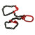 G80起重链条吊索具装卸钢筋吊具成套吊链欧姆环组合行车吊钩 5吨双肢5米(10mm链条)