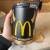 宜乐舒麦当劳加牛杯安格斯汉堡不锈钢双饮口吸管咖啡杯 全新正品一个