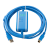 PLC数据线FX3U/2N通讯线编程电缆连接下载线USB-SC09-FX 镀金款:镀金蓝+镀金接口:3米