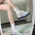 阿柒家 银色蕾丝德训鞋女夏季2024新款芭蕾小众复古休闲板鞋 35