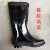 橡胶雨鞋老式黑色工矿靴男女水鞋中筒厚底雨靴消防防汛 黑色上海牌高筒 44