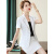 紫伦美小西装外套女高端新款夏季短袖薄款时尚气质休闲职业装小西服 白西装+裙子 S80-89斤