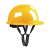 HKNAV型安全帽 工作帽男工地施工安全头盔国标防撞帽加厚圆盔透气头帽 黄色ABS