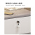 菲典森床头柜保险柜带锁家用现代简约客厅储物柜仿实木纹迷你小型收纳柜 升级置物架暖白色