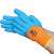 帮手仕工作手套 BSS-K189 浸胶棉线劳保手套 防滑保暖耐磨耐撕裂 蓝色 10副/包