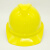 扬笙福V型安全帽ABS防砸透气轻型安全帽轻便 印刷logo 工地建筑帽 黄色