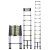 JGY2465 梯子 铝合金梯子 竹节梯伸缩梯子加厚工程梯子伸缩梯 13步单面梯5米 单面梯2.6米