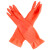 帮手仕手套 BSS-HY013 特长加厚型乳胶手套 防水耐磨防滑  45cm粉红色 L号 10副/捆