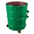 定制适用铁垃圾桶 户外环卫挂车大铁桶 360L铁制垃圾桶 市政铁皮垃圾箱 绿色1.5厚