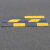 橡胶减速带微型减速带车位分割线道路自行车减速板2公分 人字形1000*100*20MM纯黄