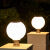 阳台柱头灯 圆形LED花园景观户外圆球太阳能柱头灯   单位个 40cm-遥控三色光