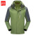 者也（ZYE）冬季冲锋衣可拆卸加绒加厚两件套防风登山外套定制logo 黄拉链款 草绿S码