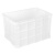物流周转箱塑料长方形白色胶箱带盖加厚大号框子养龟鱼缸 白色575-190箱640*420*200mm 无盖全新熟胶