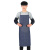 牛仔围裙工作围裙劳保电焊成人男女韩版时尚厨房餐厅耐磨帆布围裙 尺寸中号：90cm*60cm(1条)