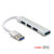 USB扩展器转换接头笔记本台式机多接口外接一拖四OTG数据线多口拓 银色USB接口 01m