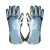 美康（meikang） 隔热手套 铝箔耐1000度 防烫隔热 牛皮手套 长38cm MKP-0506 黄白 
