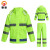 慎固反光雨衣套装 分体式双层防水雨衣雨裤  150D蓝格绿 经典款 3XL码